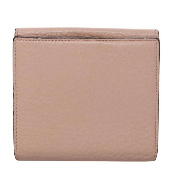 FENDI Peek A Boo Wallet Leather Pink Auth 105912V - Picture 2 of 16